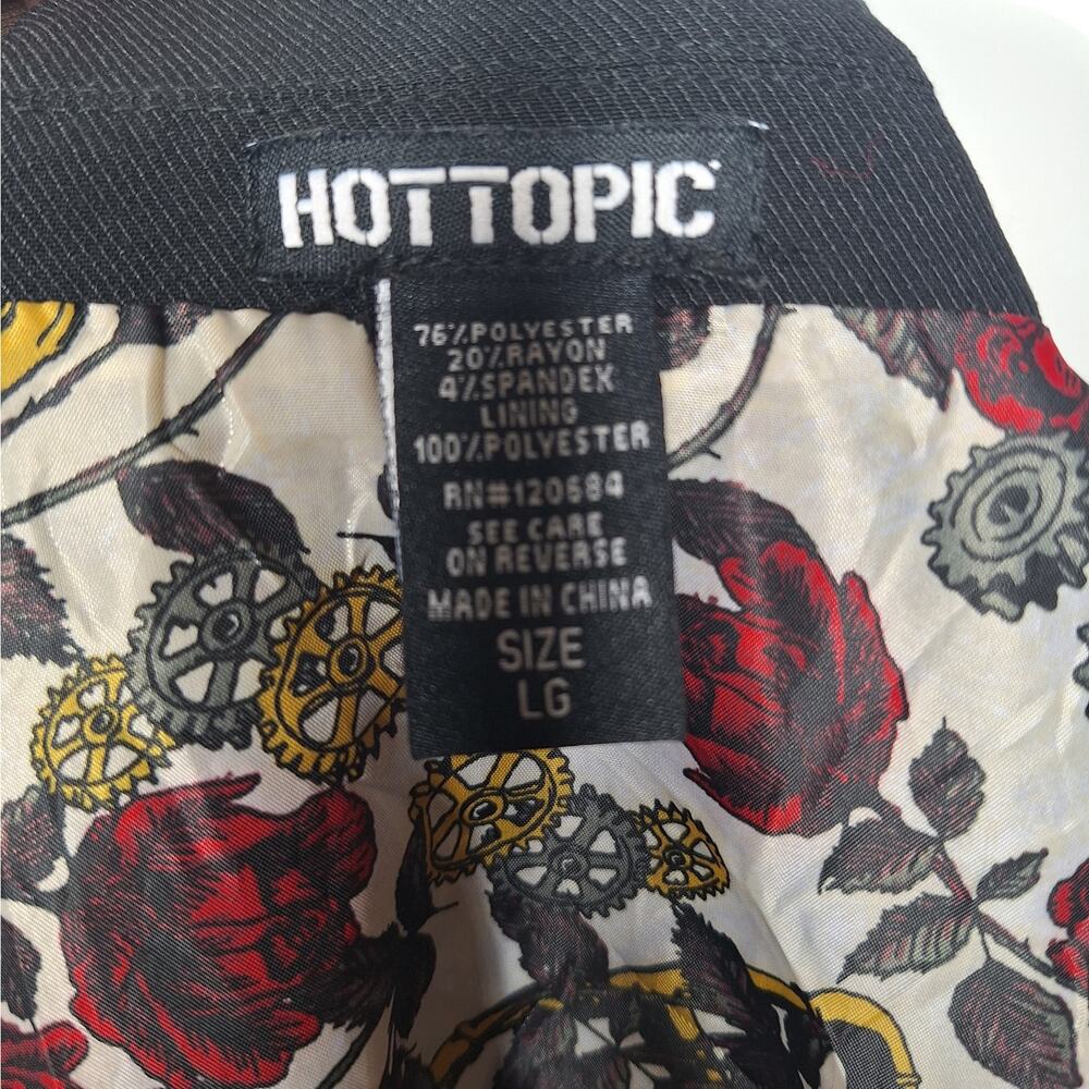 Hot Topic Snap Split-Back Long Vest Waistcoat L S… - image 5